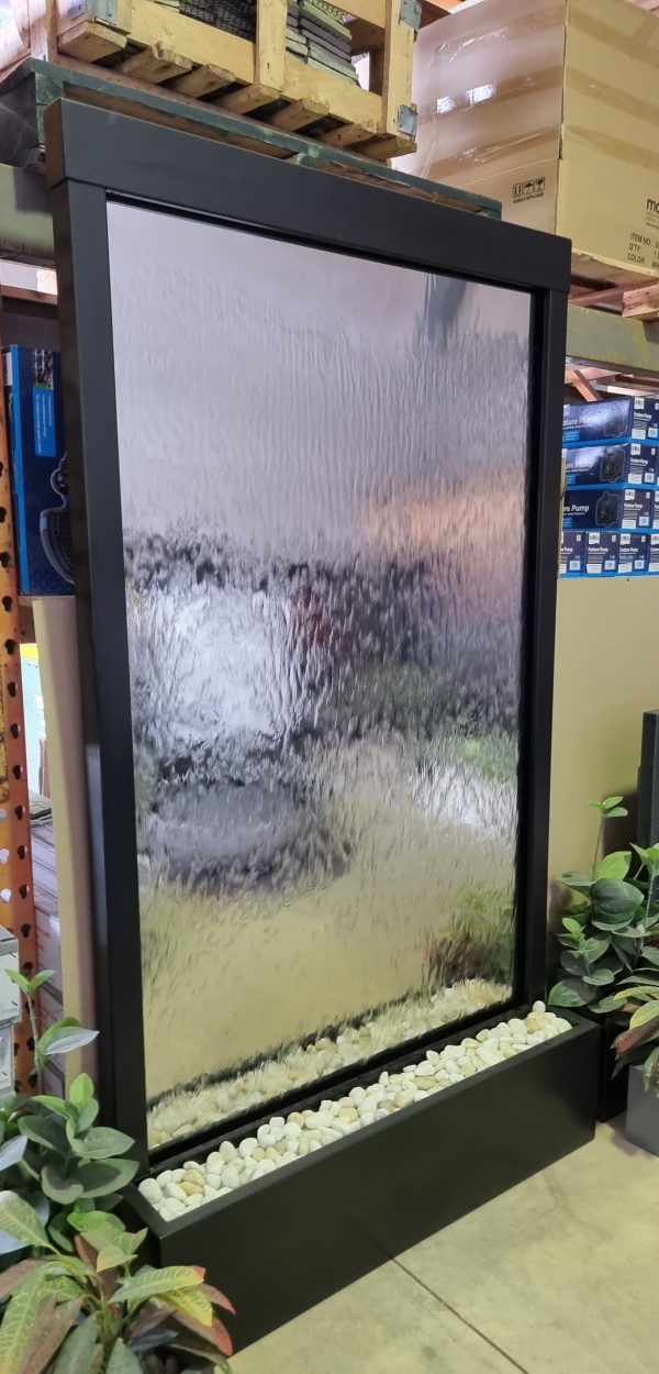 “ALETHEIA” Stainless Steel Mirrorwall Water Feature with Powder-coated Frame - 1180mm (W) x 2100mm (H) x 230mm (D) - Image 2