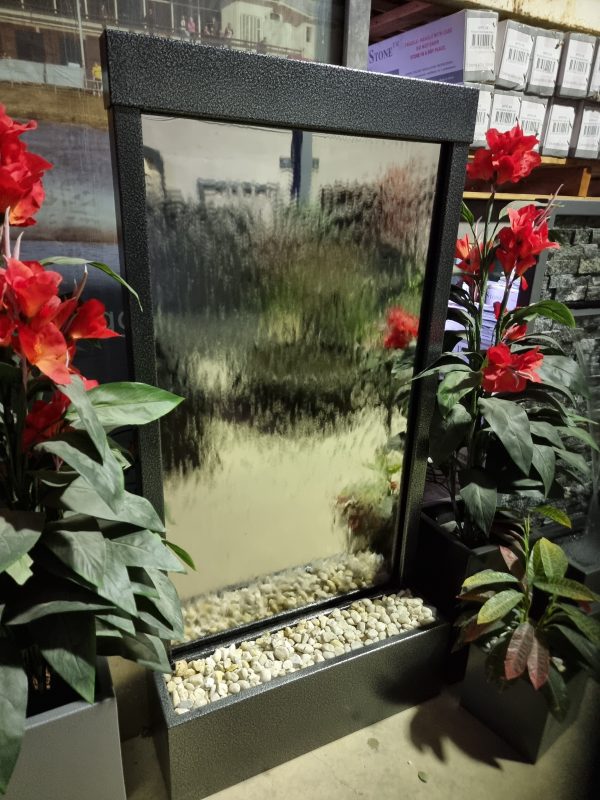 “ALETHEIA” Stainless Steel Mirrorwall Water Feature with Powder-coated Frame - 1180mm (W) x 2100mm (H) x 230mm (D) - Image 3