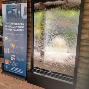 “ALETHEIA” Stainless Steel Mirrorwall Water Feature with Powder-coated Frame - 1180mm (W) x 2100mm (H) x 230mm (D)