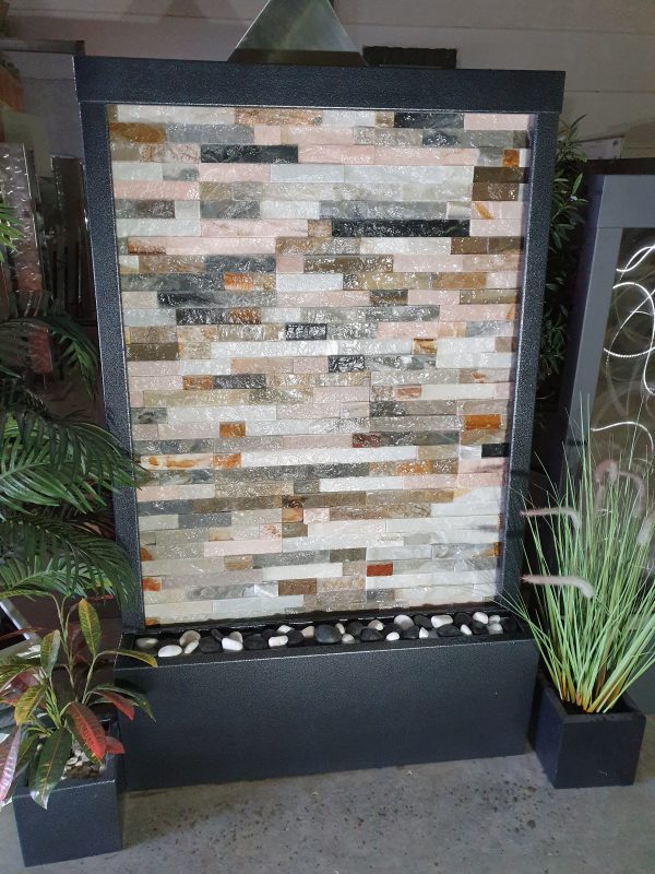 "CASPIAN" Stainless Steel Stacked Stone Water Feature 1510mm (H) x 920mm (W) - Image 7