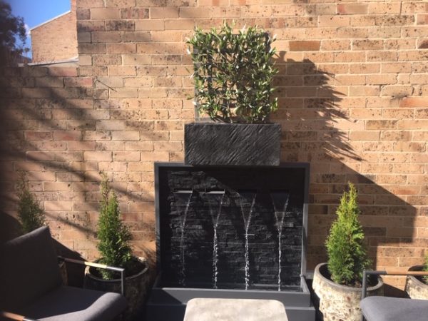 "SELENE" 4-spout Stacked Stone Powder-Coated Water Feature 1200mm (W) x 1220mm (H) - Image 6
