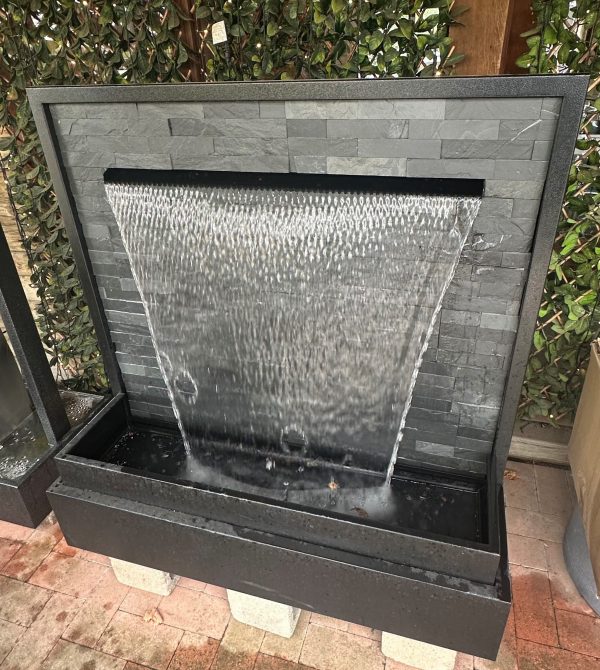 “ANAHITA DIAMOND” 1-Spout Stacked Stone Water Feature with Powder-coated Frame 1200mm (W) x 1220mm (H) x 450mm (D) - Image 2