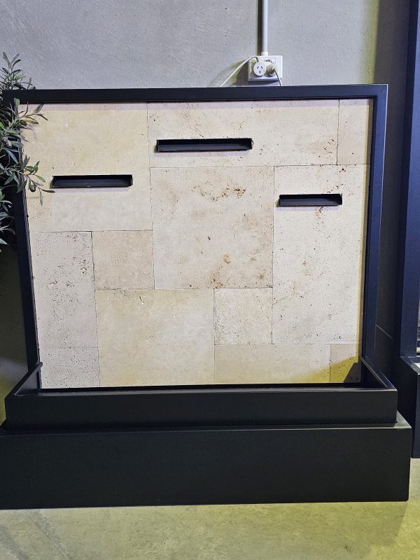 “NARAYAN” 3-spout French Patterned Tile Water Feature with Powder-coated frame 1200mm (W) x 1220mm (H) x 450mm (D) - Image 3